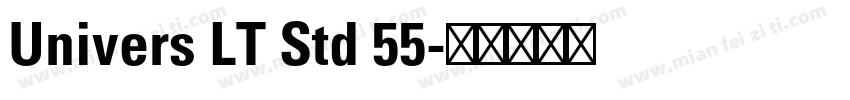Univers LT Std 55字体转换